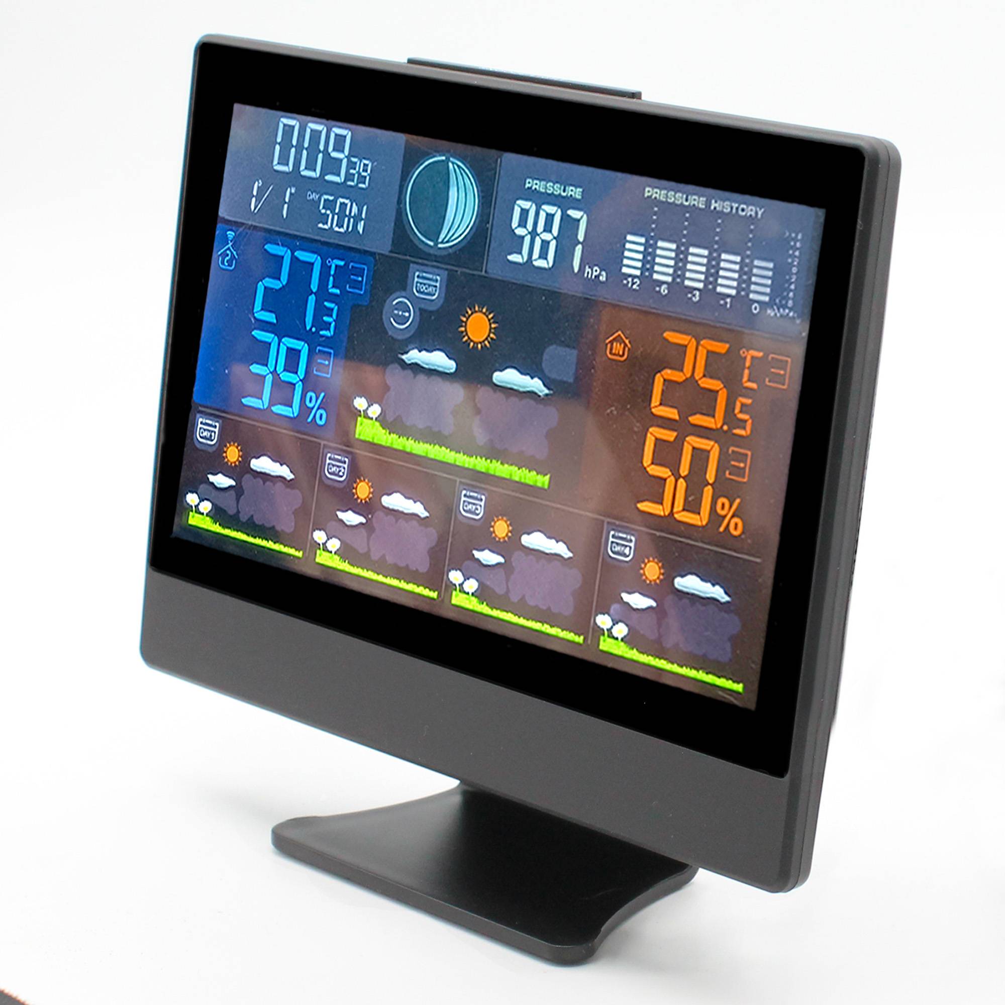 Station Meteo Ecran Couleur - Previsions 5 Jours - Temperature et Hygrometrie - Reveil Double Alarme avec Snooze - Image 6