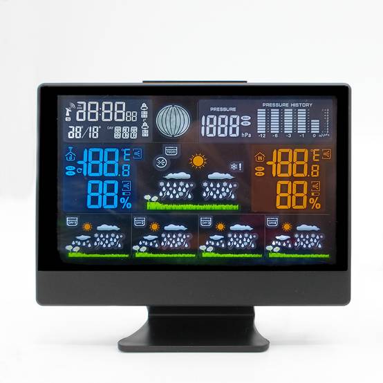 Station Meteo Ecran Couleur - Previsions 5 Jours - Temperature et Hygrometrie - Reveil Double Alarme avec Snooze - Image 9