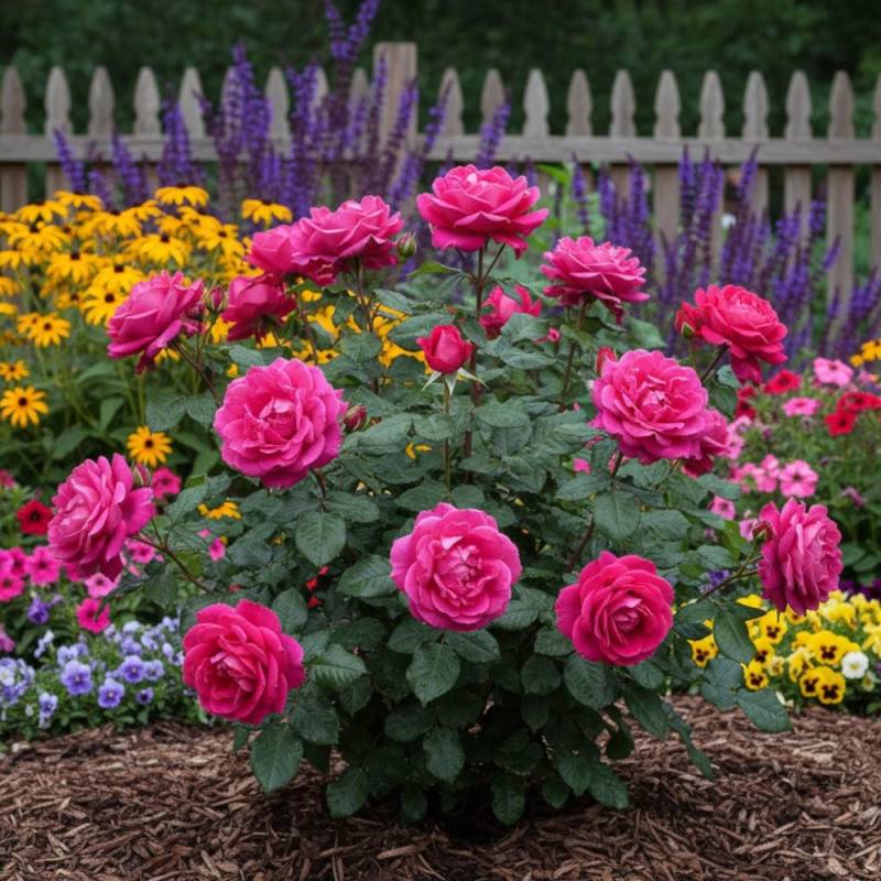Rosier à grandes fleurs Charme de Bezouotte® 'Fryrisky' à fleurs Rose/ - feuillage Caduc - Pot de 3L - 20/40 cm - Image 5