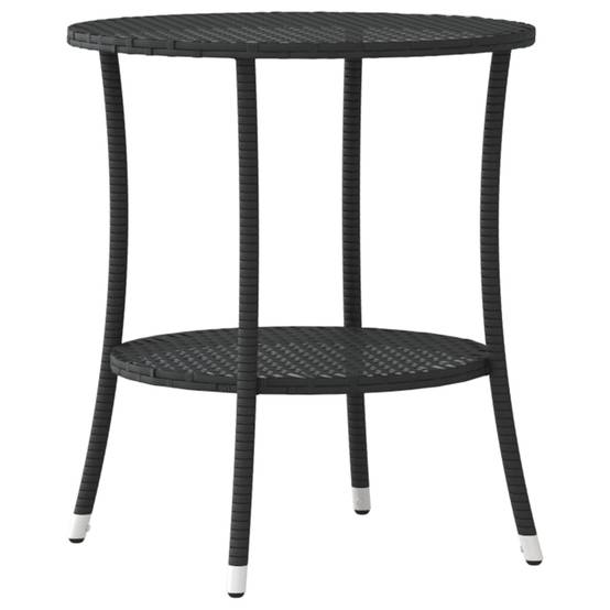 Chaises inclinables de jardin en résine tressée noires avec table 45 x 50 cm - PANGIVO - Image 6