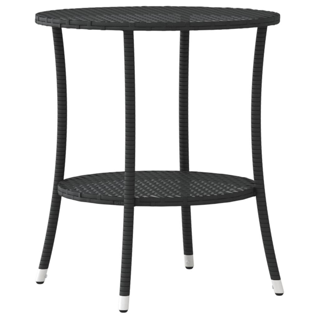 Chaises inclinables de jardin en résine tressée noires avec table 45 x 50 cm - PANGIVO - Image 6