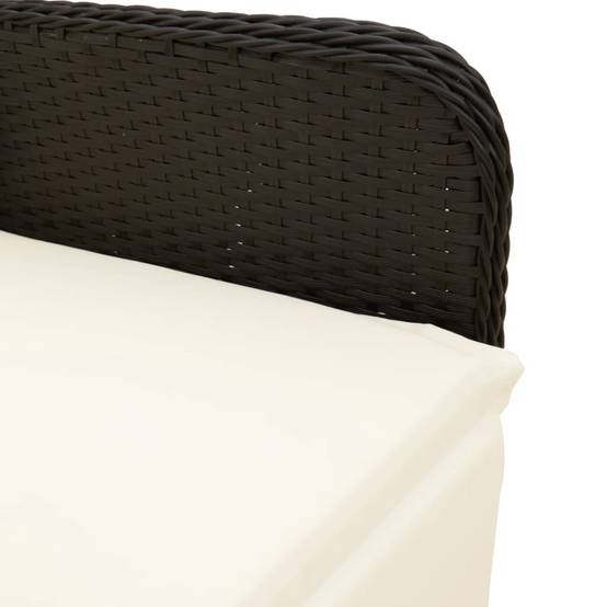 Chaises inclinables de jardin en résine tressée noires avec table 45 x 50 cm - PANGIVO - Image 9