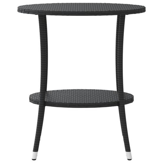 Chaises inclinables de jardin en résine tressée noires avec table 45 x 50 cm - PANGIVO - Image 7