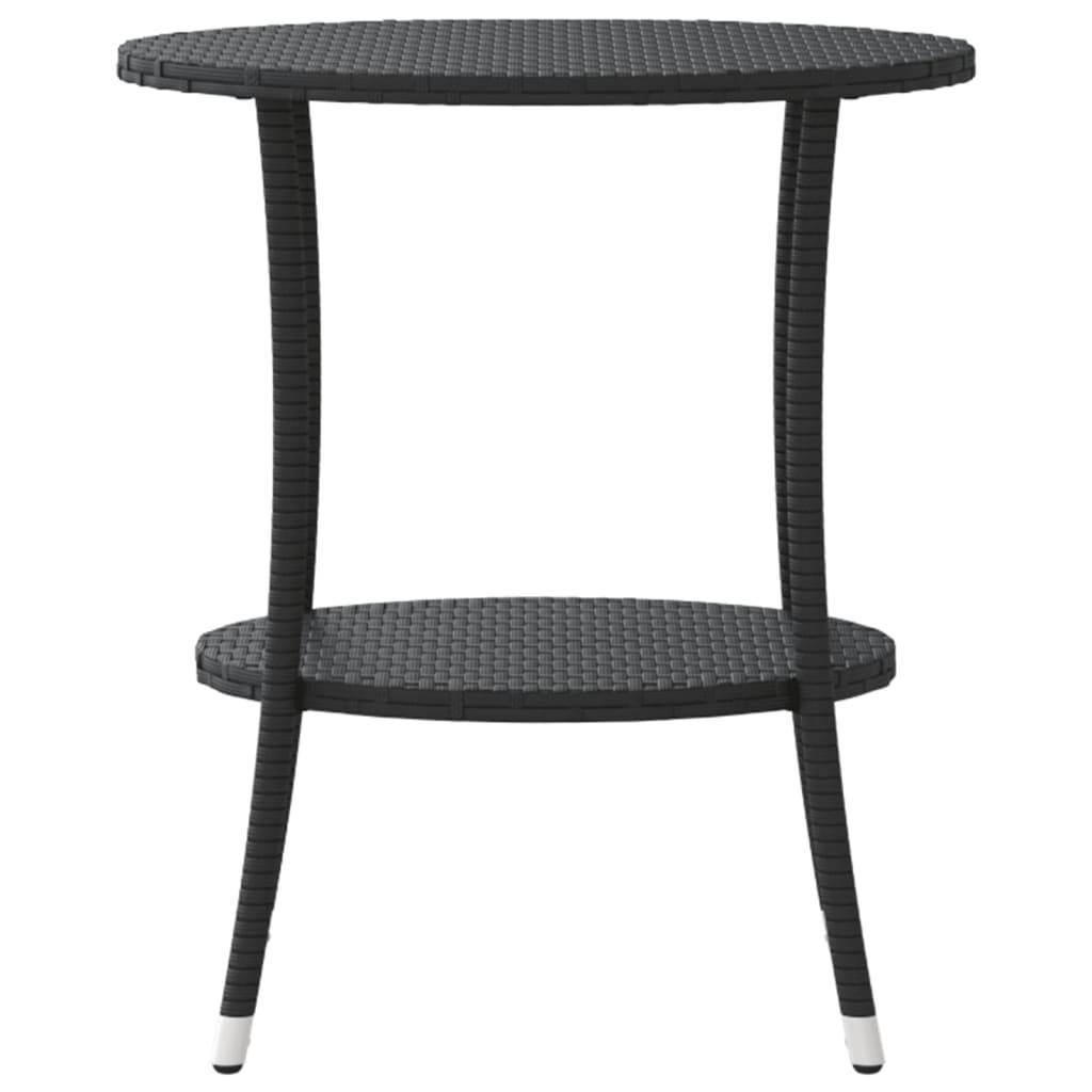 Chaises inclinables de jardin en résine tressée noires avec table 45 x 50 cm - PANGIVO - Image 7