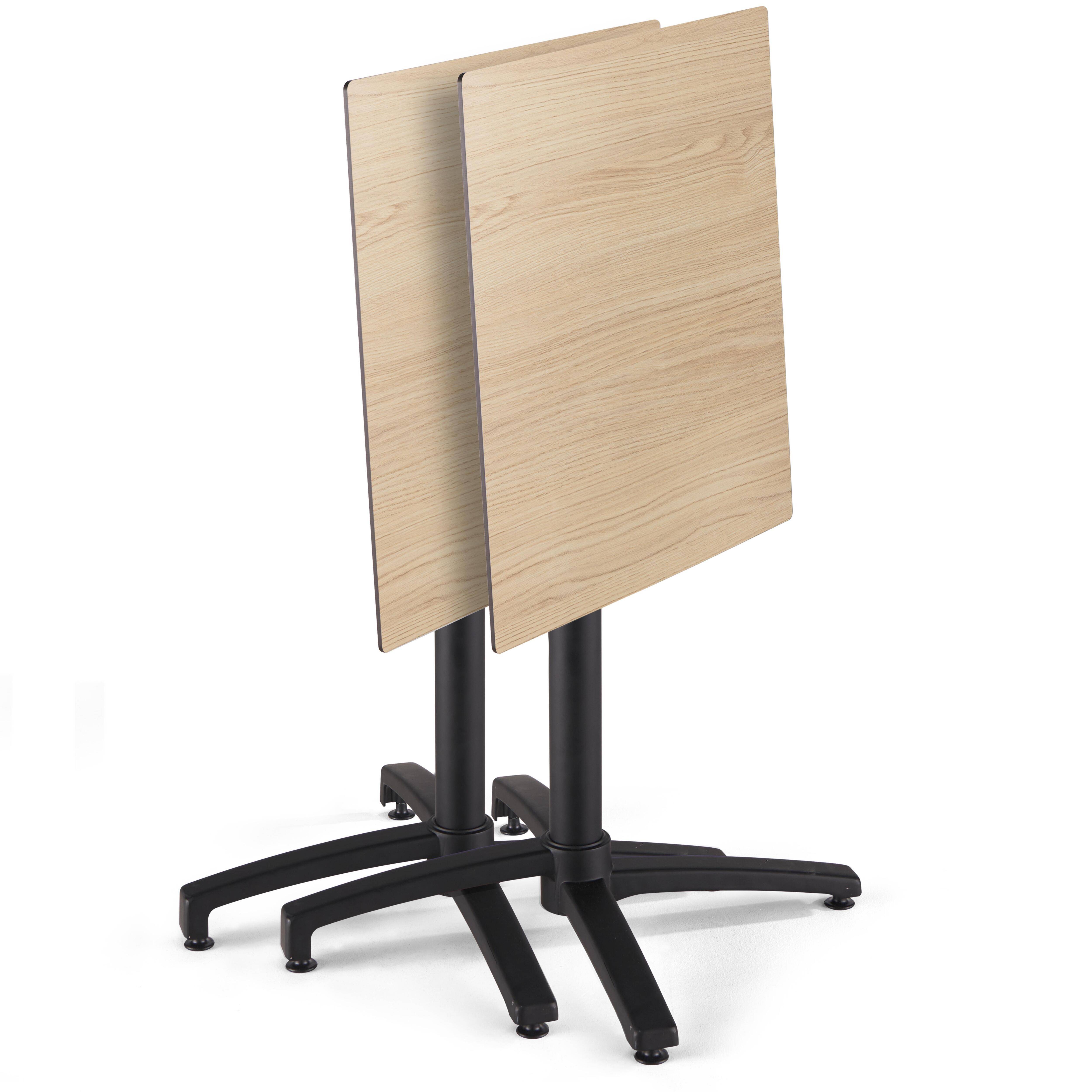 Oviala - Ensemble table terrasse stratifié chene naturel et 4 fauteuils taupe - Oviala - Imagen 3