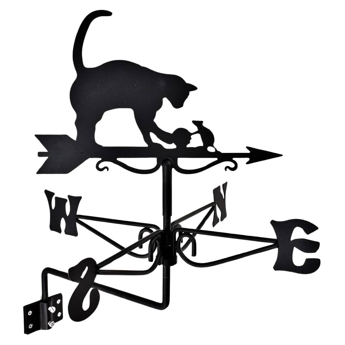 Oakley Range - Girouette en acier noir Chat et souris - Imagen 1