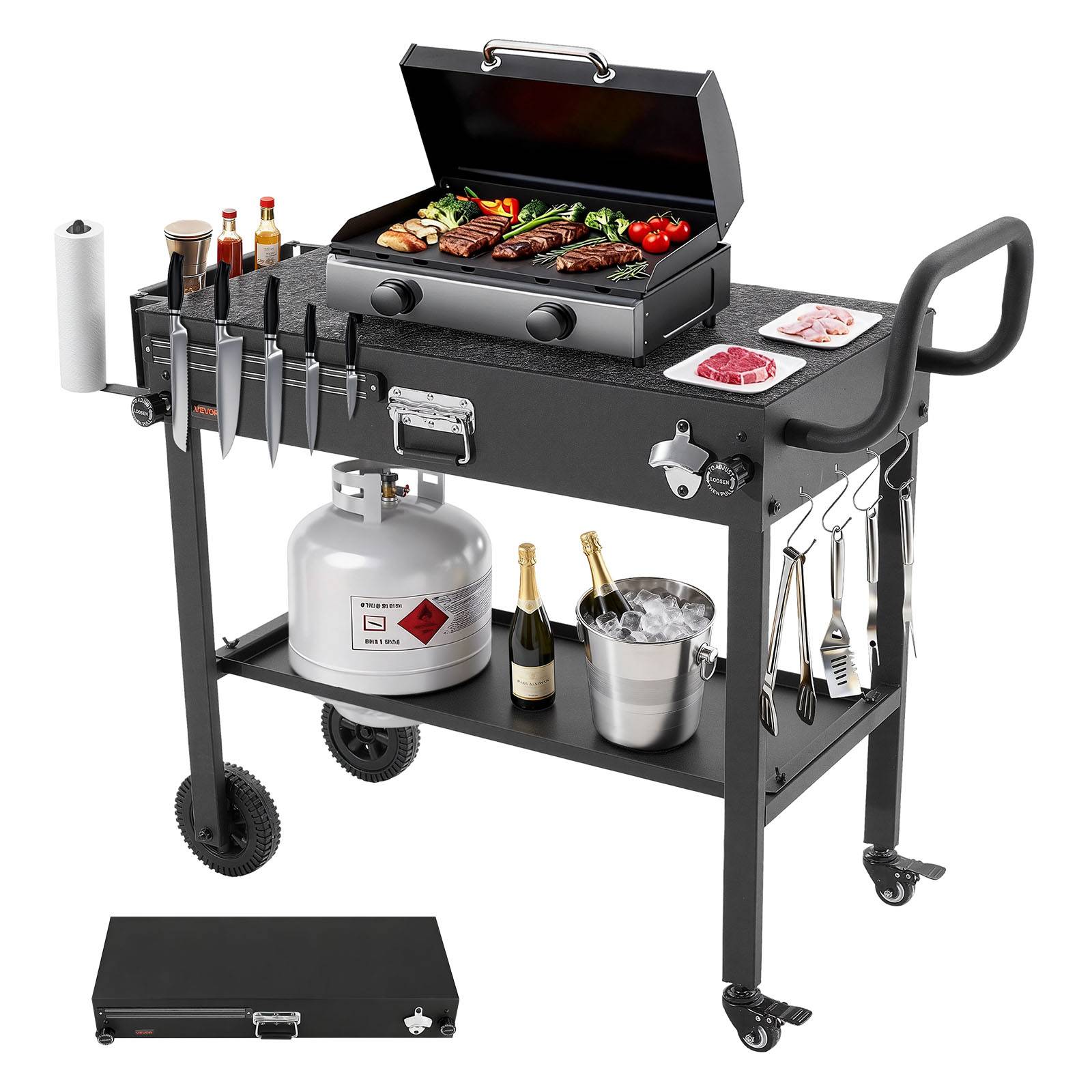 Vevor - VEVOR Desserte de Jardin pour Plancha Chariot de Barbecue Comptoir 78,7x43,2 cm - Image 1