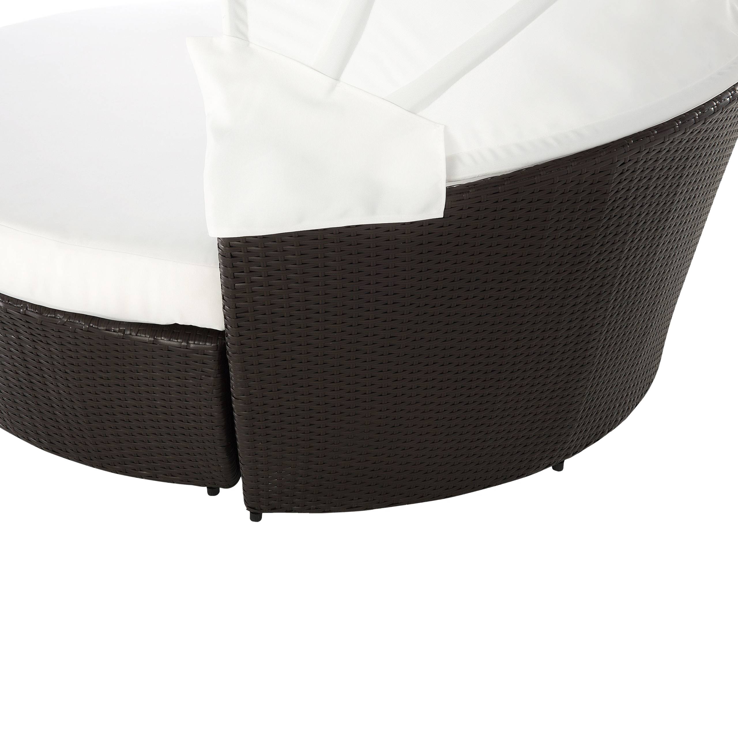 Beliani - Chaise longue de jardin Polyrotin Marron foncé SYLT LUX Beliani - Imagen 6