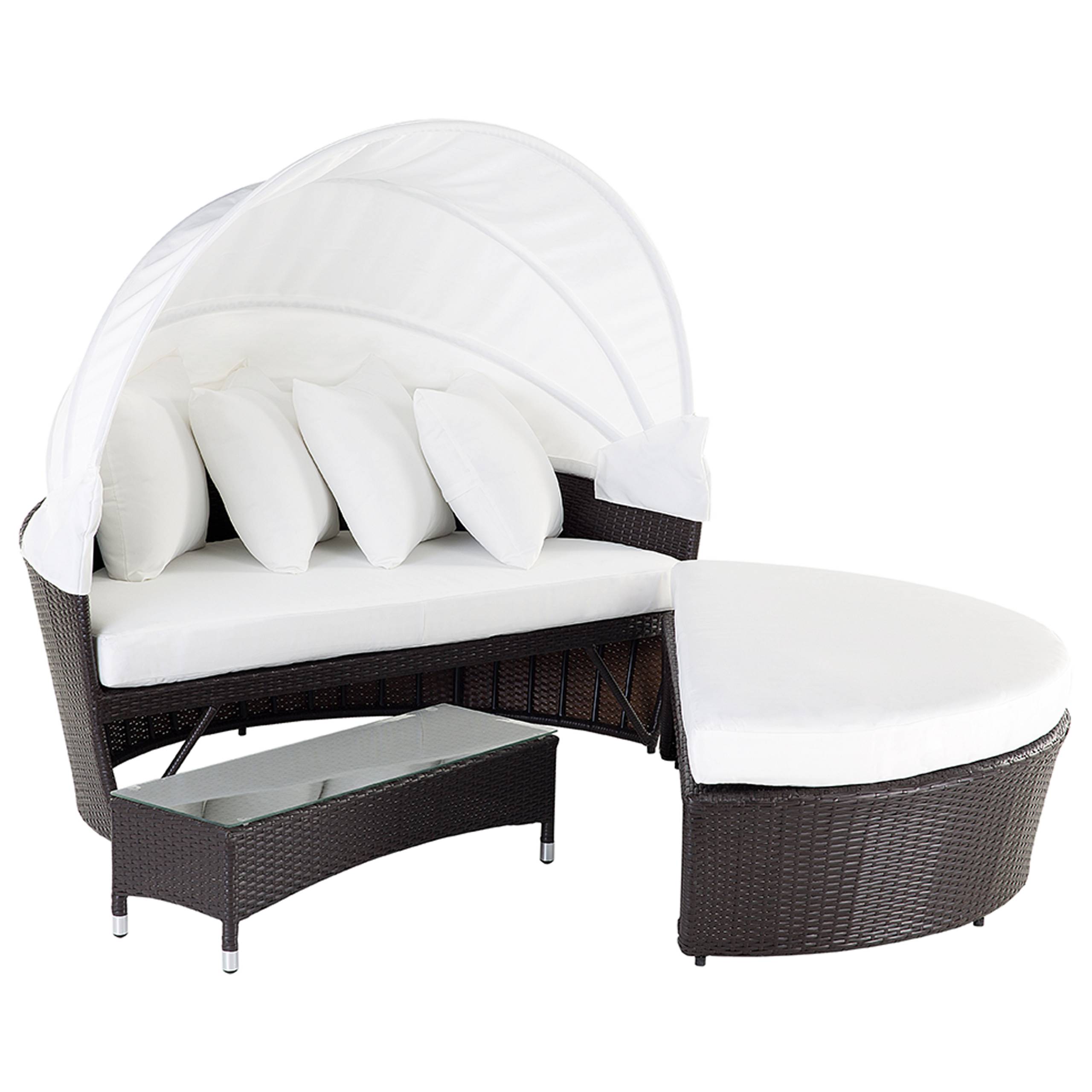 Beliani - Chaise longue de jardin Polyrotin Marron foncé SYLT LUX Beliani - Imagen 1