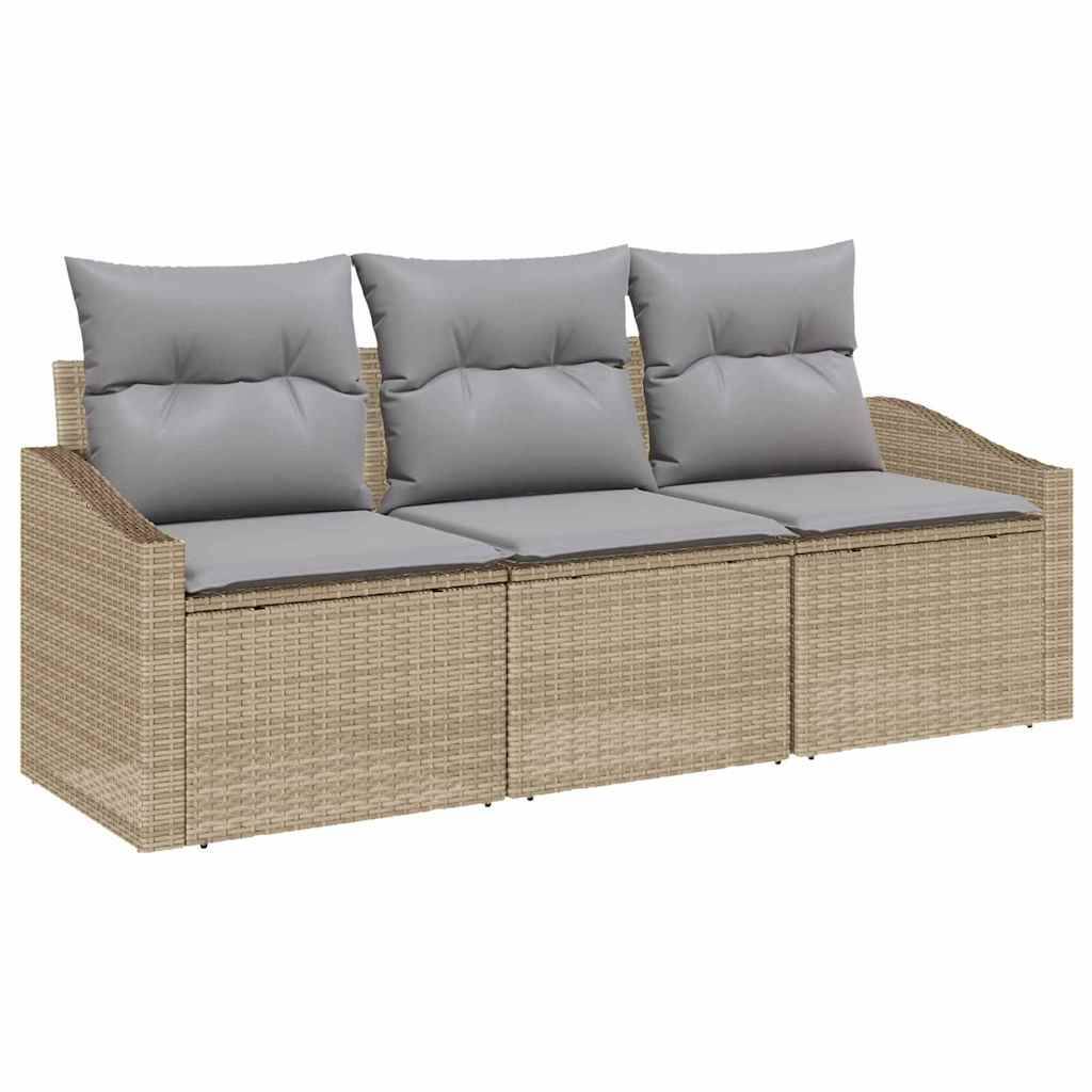 Vidaxl - Ensemble de Canapés 3 pcs-Salons de jardin Beige polyrotin 176874 - Image 2