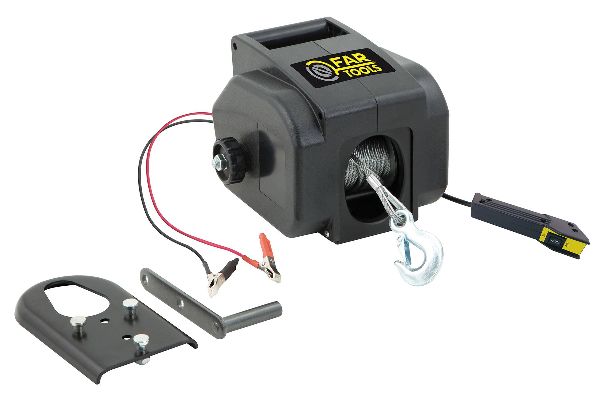 Treuil électrique portable 12V tirage maxi 907Kg FARTOOLS - Image 1