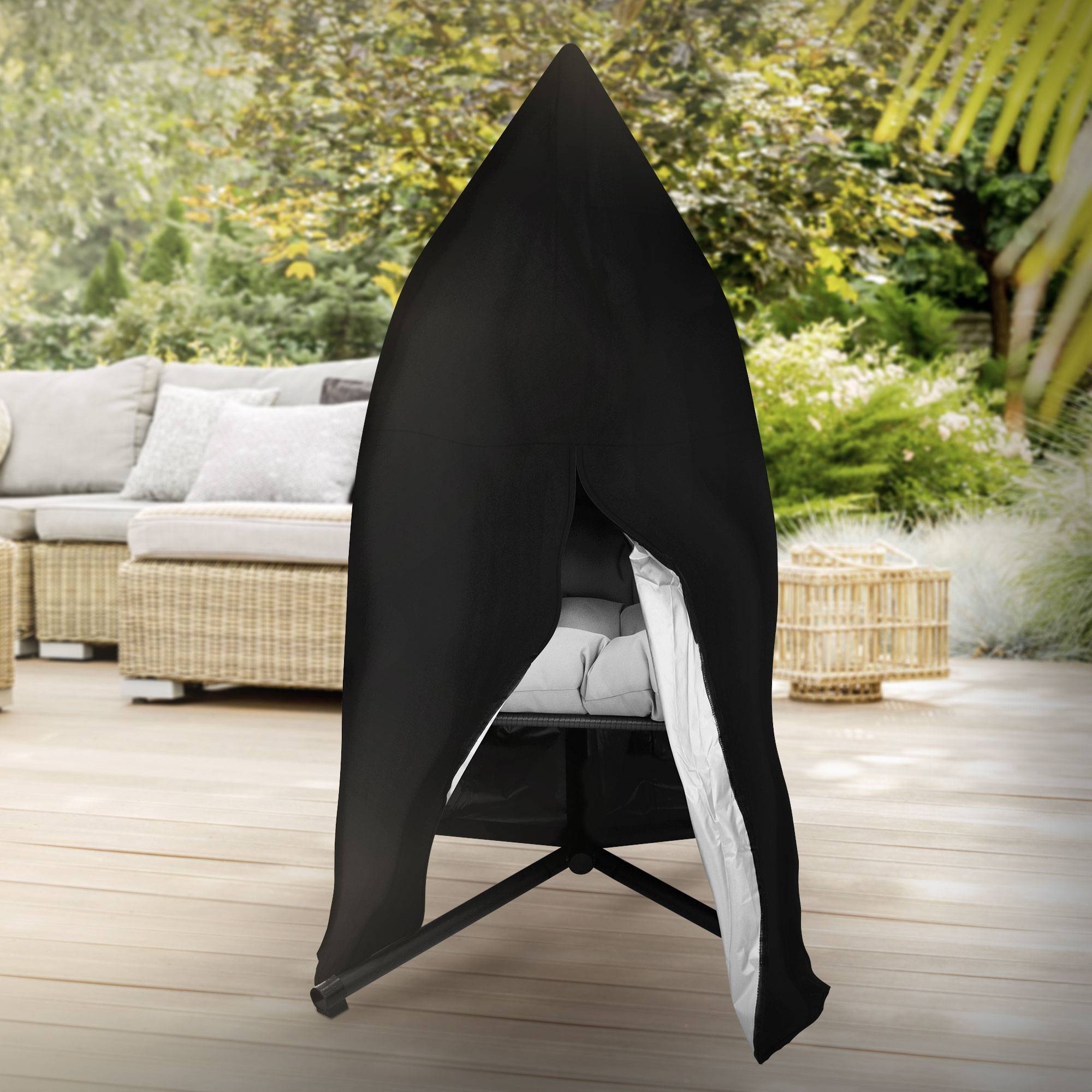 Housse de protection de fauteuil suspendu protection anti pluie imperméable noir - Image 7