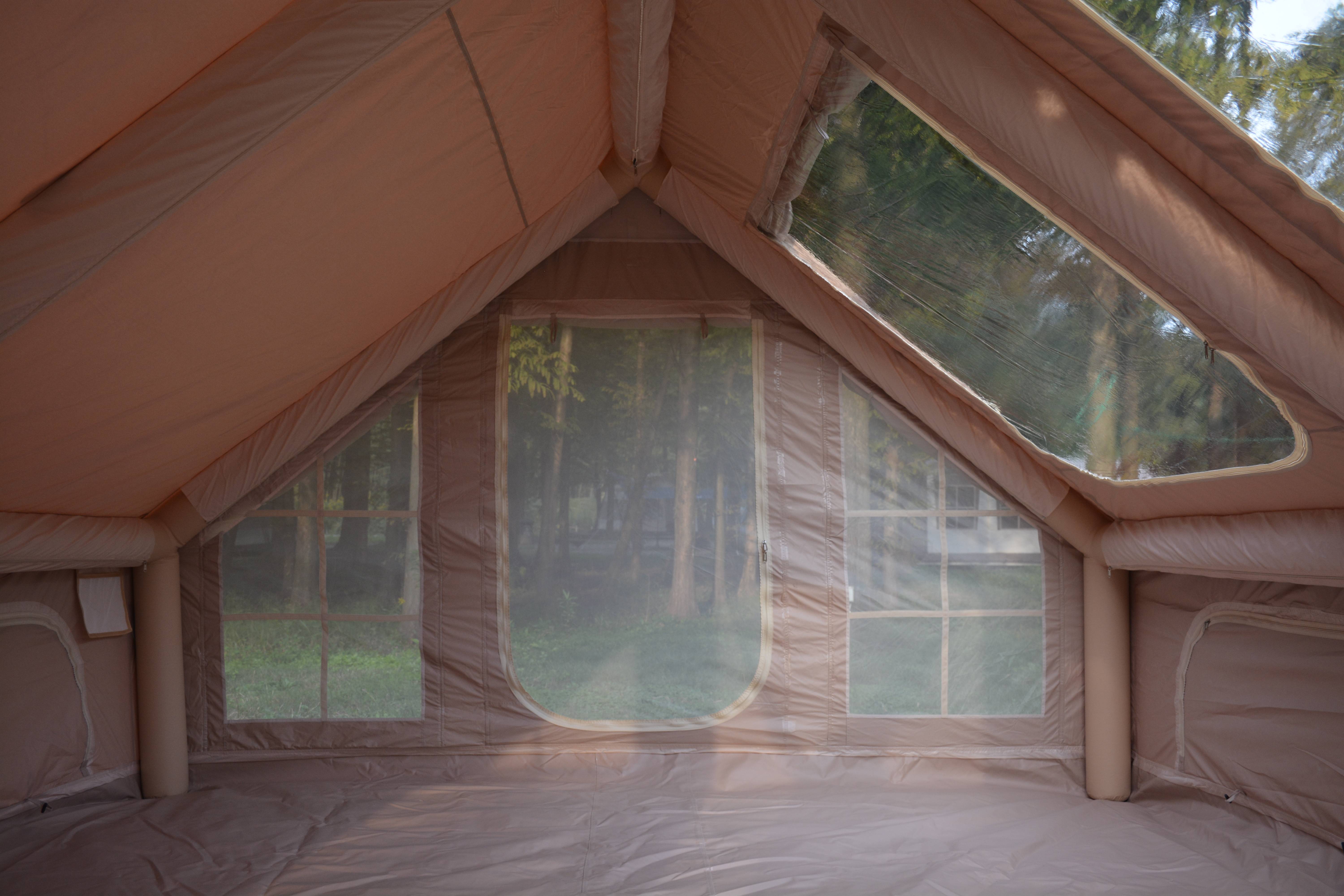 Tente Gonflable Familiale 4-8 Personnes Beige Imperméable Montage Rapide 5min - ComfortXL Outdoor Living - Image 7