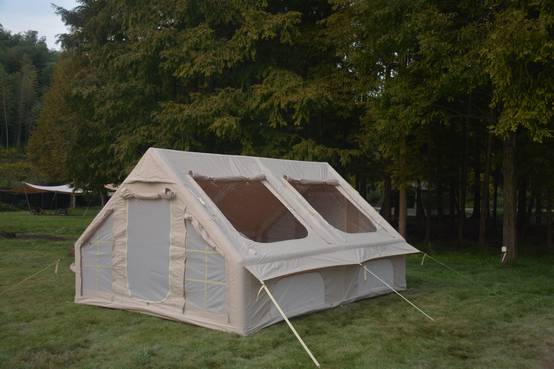 Tente Gonflable Familiale 4-8 Personnes Beige Imperméable Montage Rapide 5min - ComfortXL Outdoor Living - Image 2