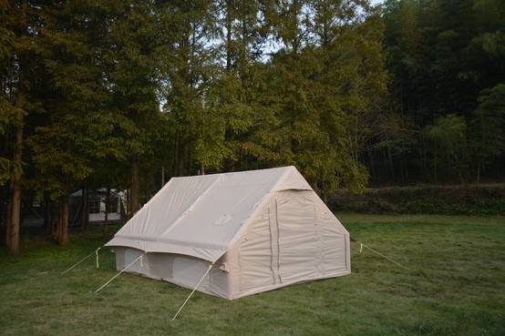 Tente Gonflable Familiale 4-8 Personnes Beige Imperméable Montage Rapide 5min - ComfortXL Outdoor Living - Image 3