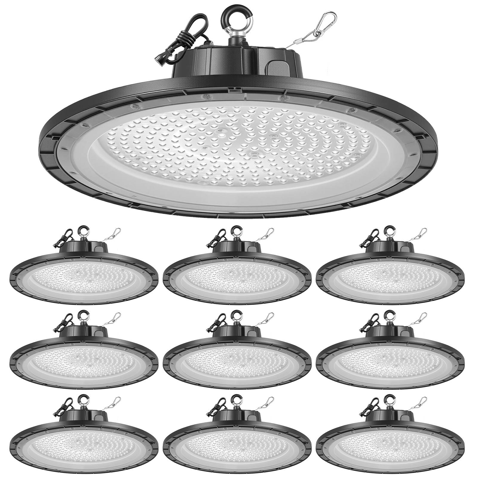 VEVOR Luminaire Haute Baie Éclairage Industriel LED 10 PCS 5000 K 200 W 30000 lm - Image 1