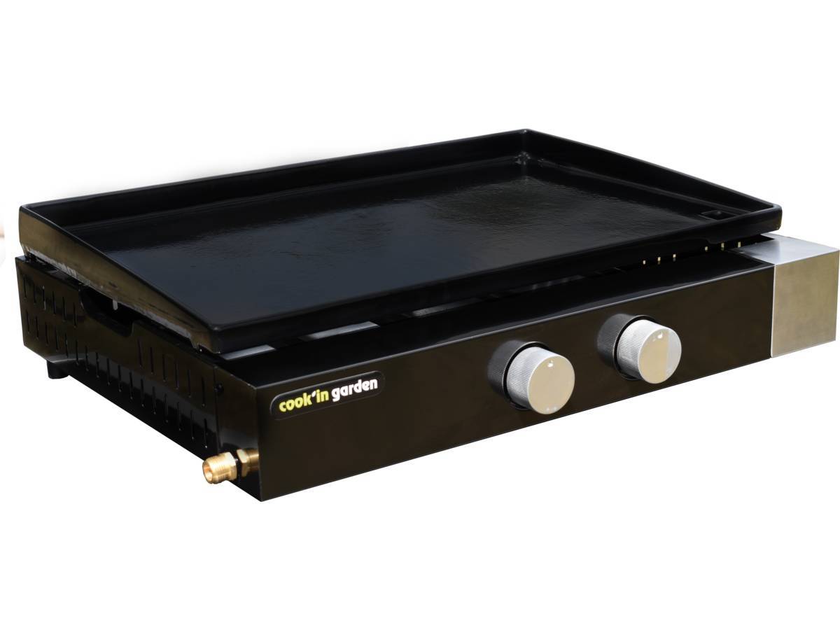 Plancha Gaz à Poser "finesta 2" - 2 Brûleurs - 5 Kw - 65 X 52 X 18.5 Cm - Fonte émaillée -cook'in Garden - Imagen 1