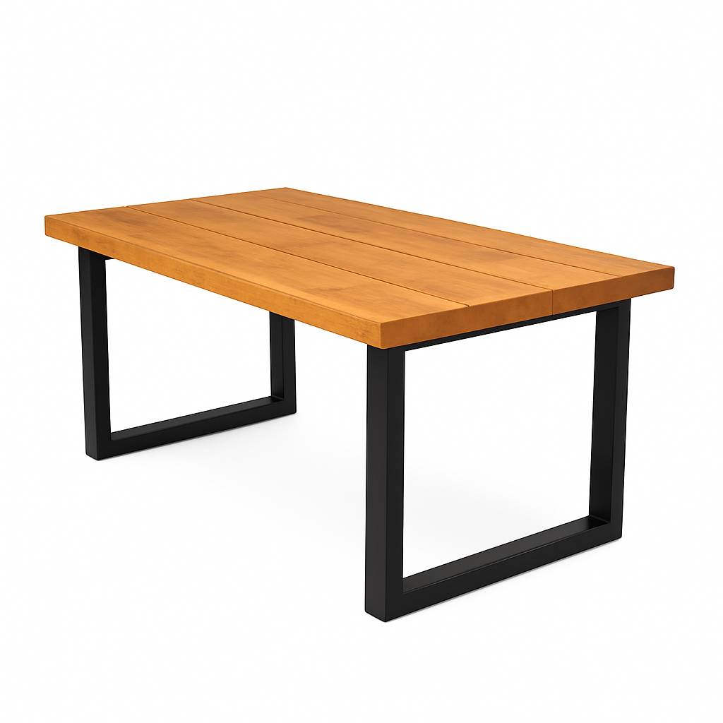 Table d'extÃ©rieur Ã©paisse faite main - ChÃªne foncÃ© - Image 2
