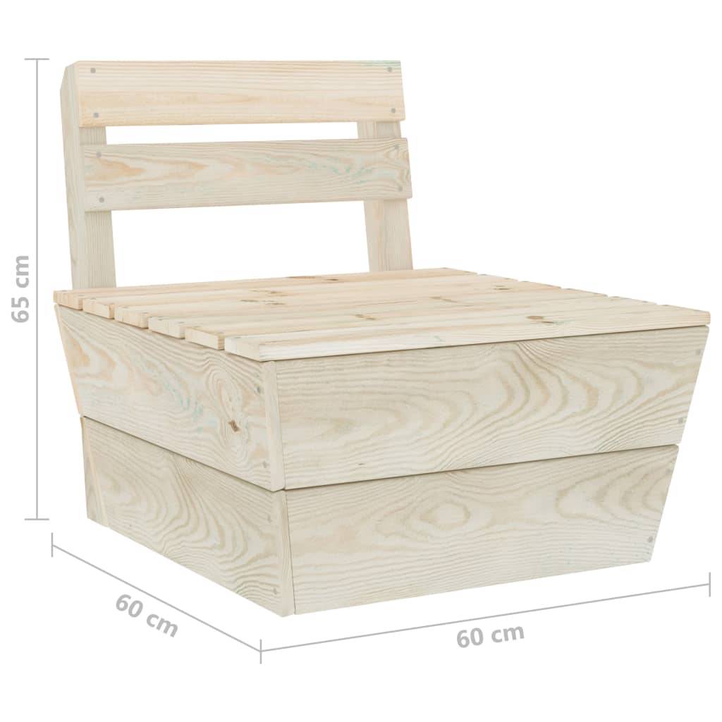 Vidaxl - Salon de jardin palette 3 pcs Bois d'épicéa imprégné vidaXL 3063710 - Imagen 3