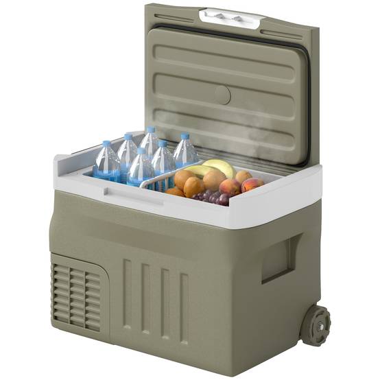 Réfrigérateur Portable Voiture 30 L 12/24 V -20 à +20 °C, Écran Tactile LED, Camping/Maison, 61 x 39 x 41,5 cm, Vert - Image 2