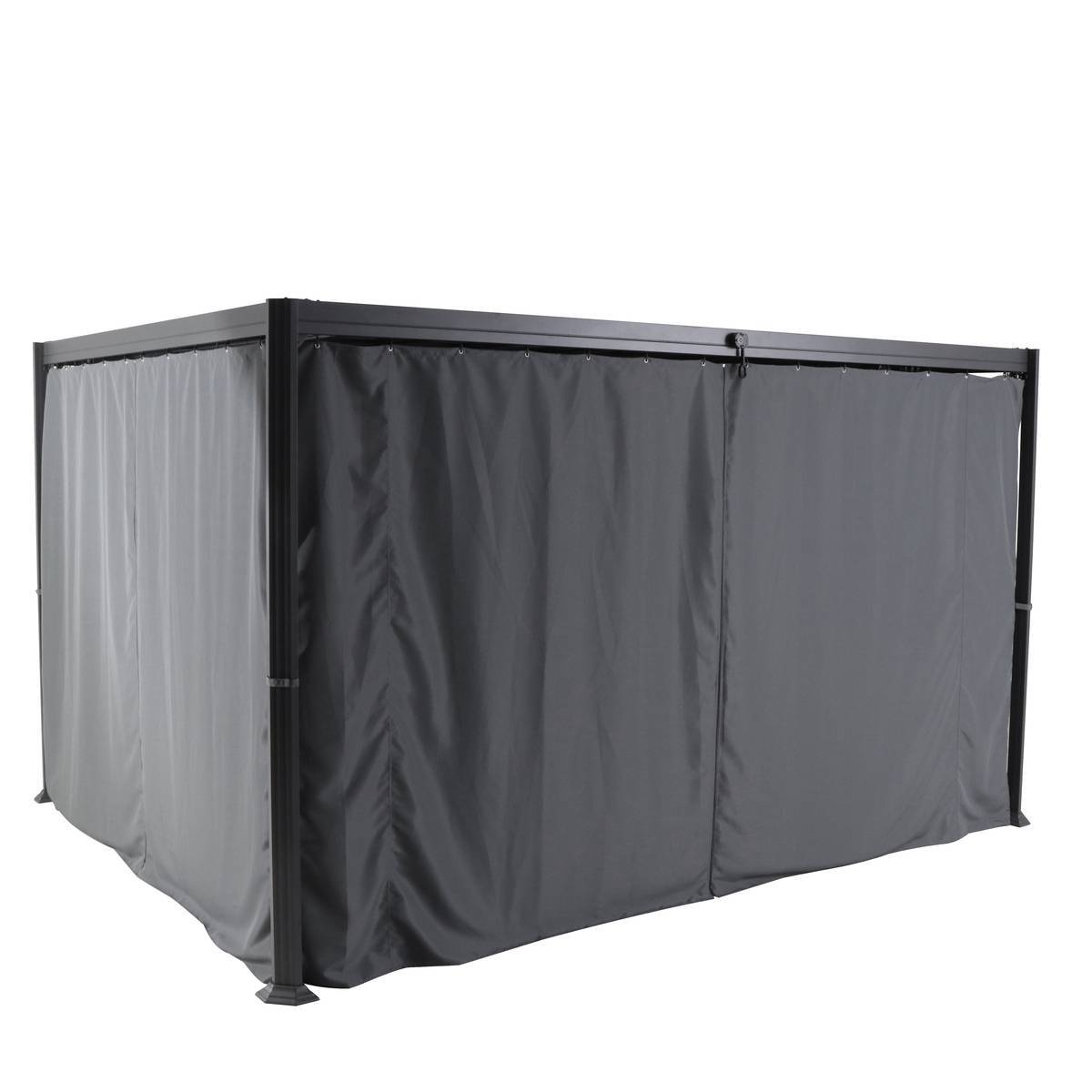 Hesperide - Rideaux pour pergola "Belize" ardoise 4x3m en polyester Hespéride - Image 1