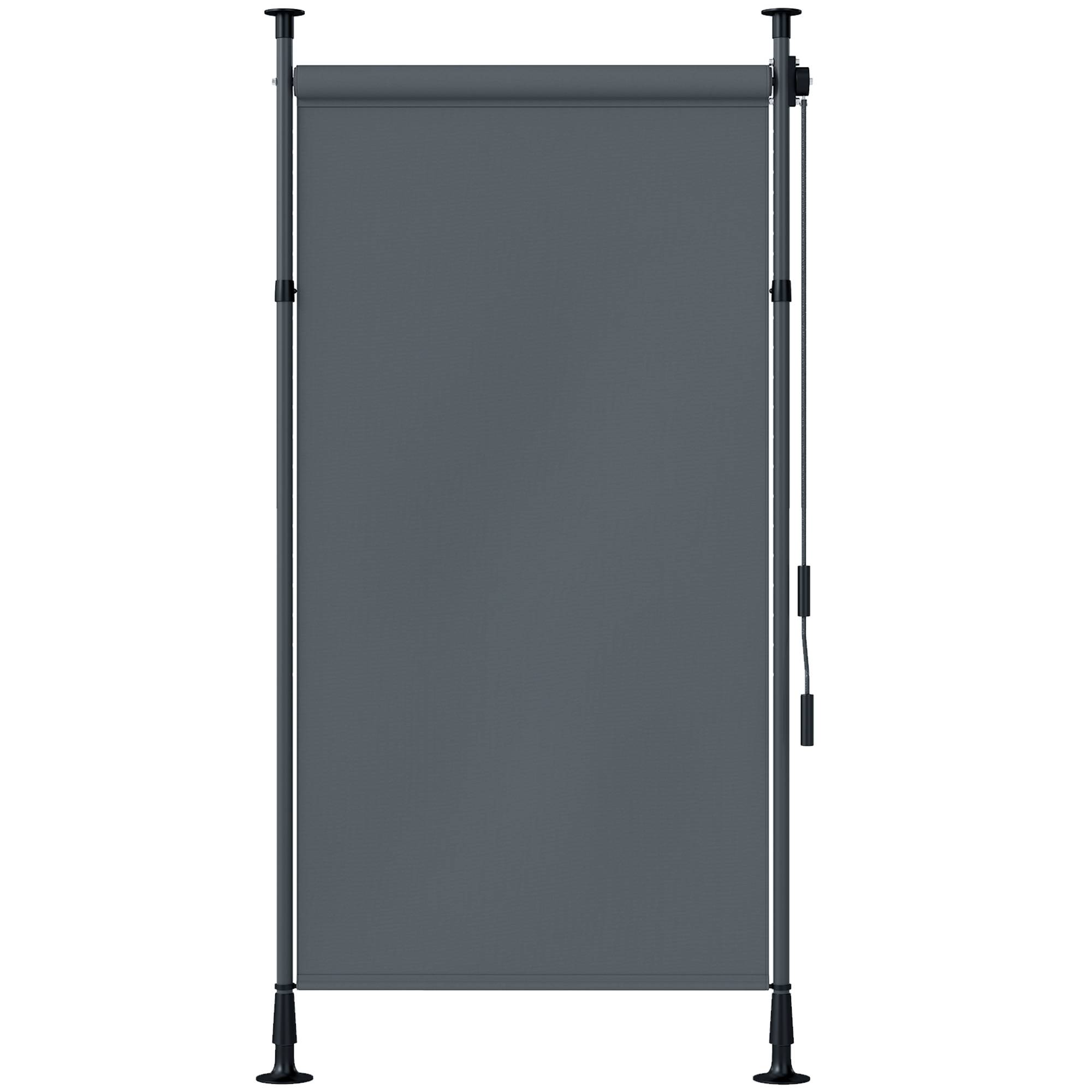 ComfortXL - Store banne autoportant aluminium gris foncé 150 x 220-310 cm terrasse jardin réglable sans perçage manuel - Image 10