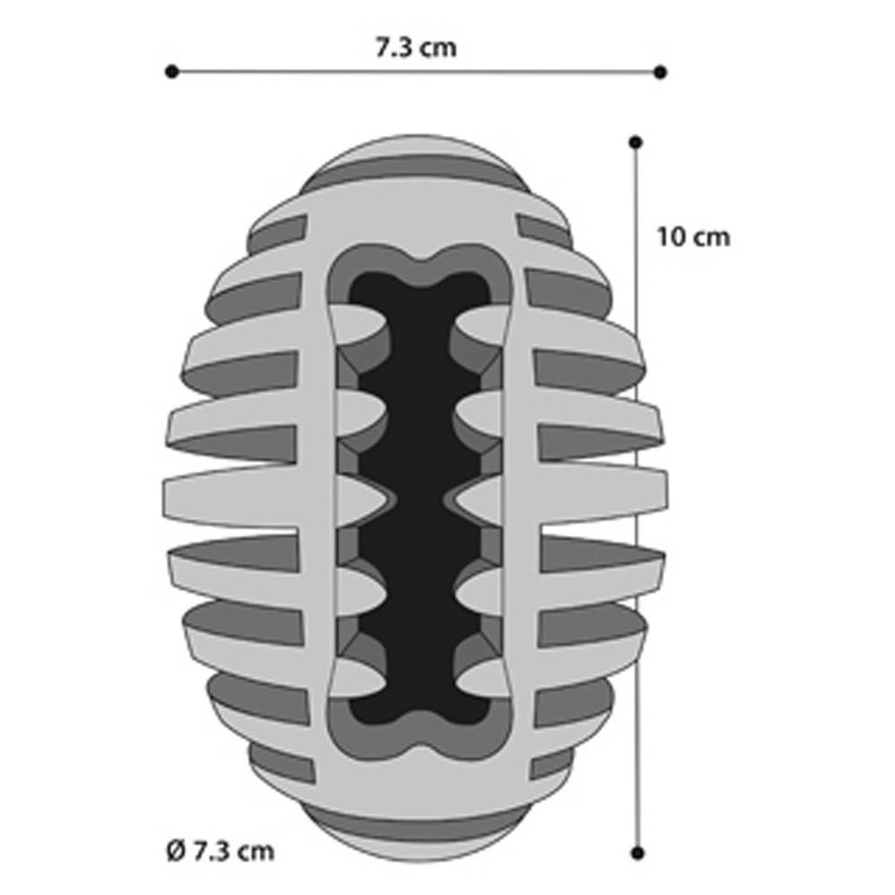 Flamingo - jeux balle avec emplacement a friandise pour chien, Noir 10 cm en caoutchouc - Imagen 4