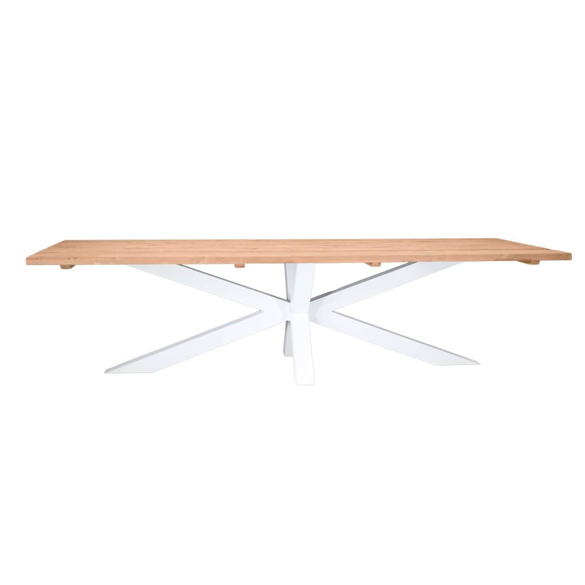 Gecko Jardin - Table métal blanc et teck recyclé 240 cm, Conceptual - Gecko Jardin - Imagen 2