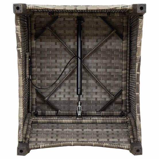 Fauteuil inclinable avec coussin polyrotin gris 56 x 66 x 95 cm - PANGIVO - Image 9