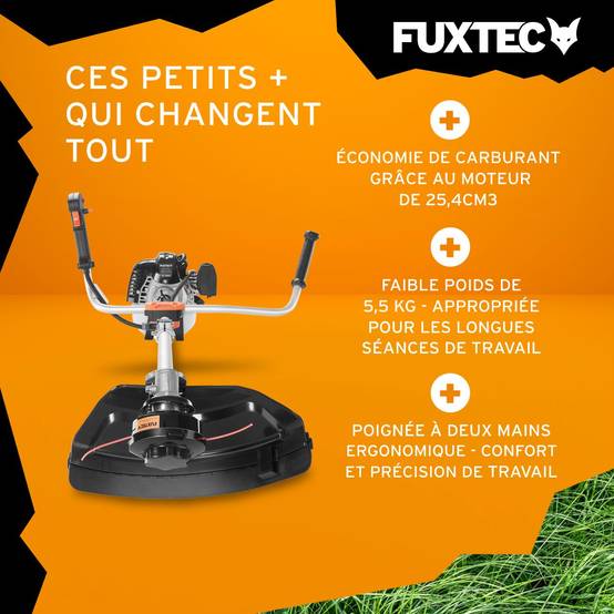 FUXTEC - Débroussailleuse thermique FX-MS125 25,4 cm³ légère 5,5 kg avec moteur 1 CV pour finitions précises – Fuxtec - Image 4