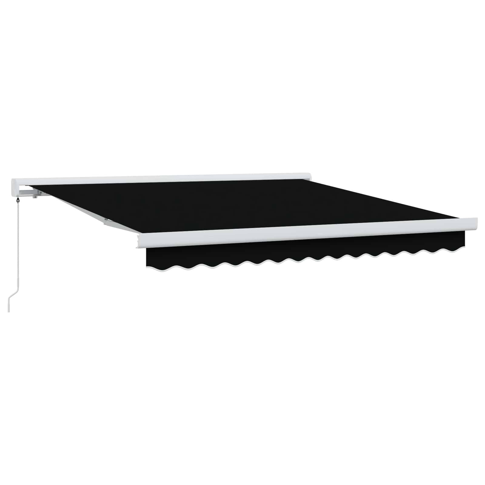 PANGIVO - Auvent Rétractable Noir 350 x 250 x 165 cm Tissu et Métal, 3330333 - PANGIVO - Image 1
