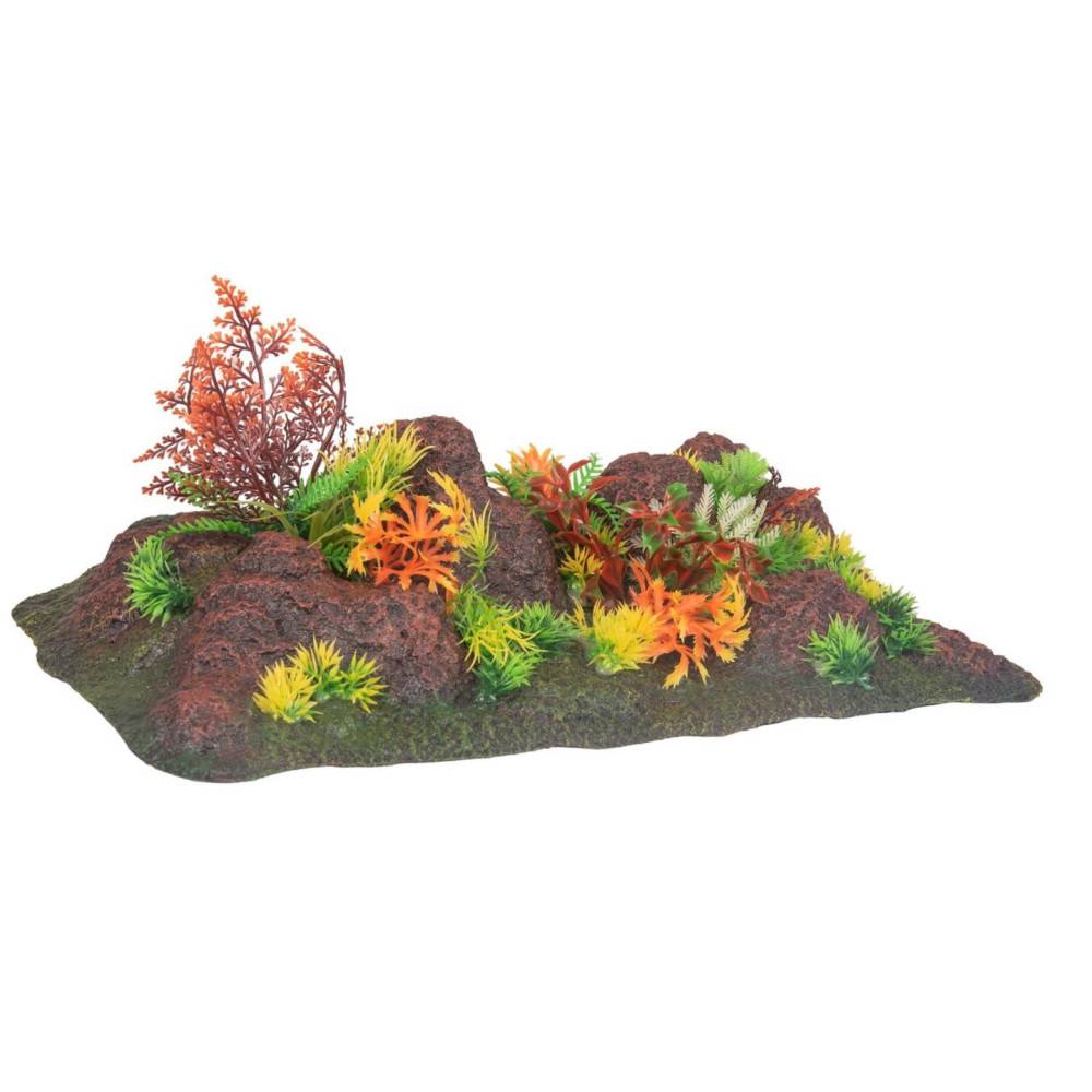 Décoration roche et plante, 42,5 x 23 x 9,5 cm, aquarium, - Image 1