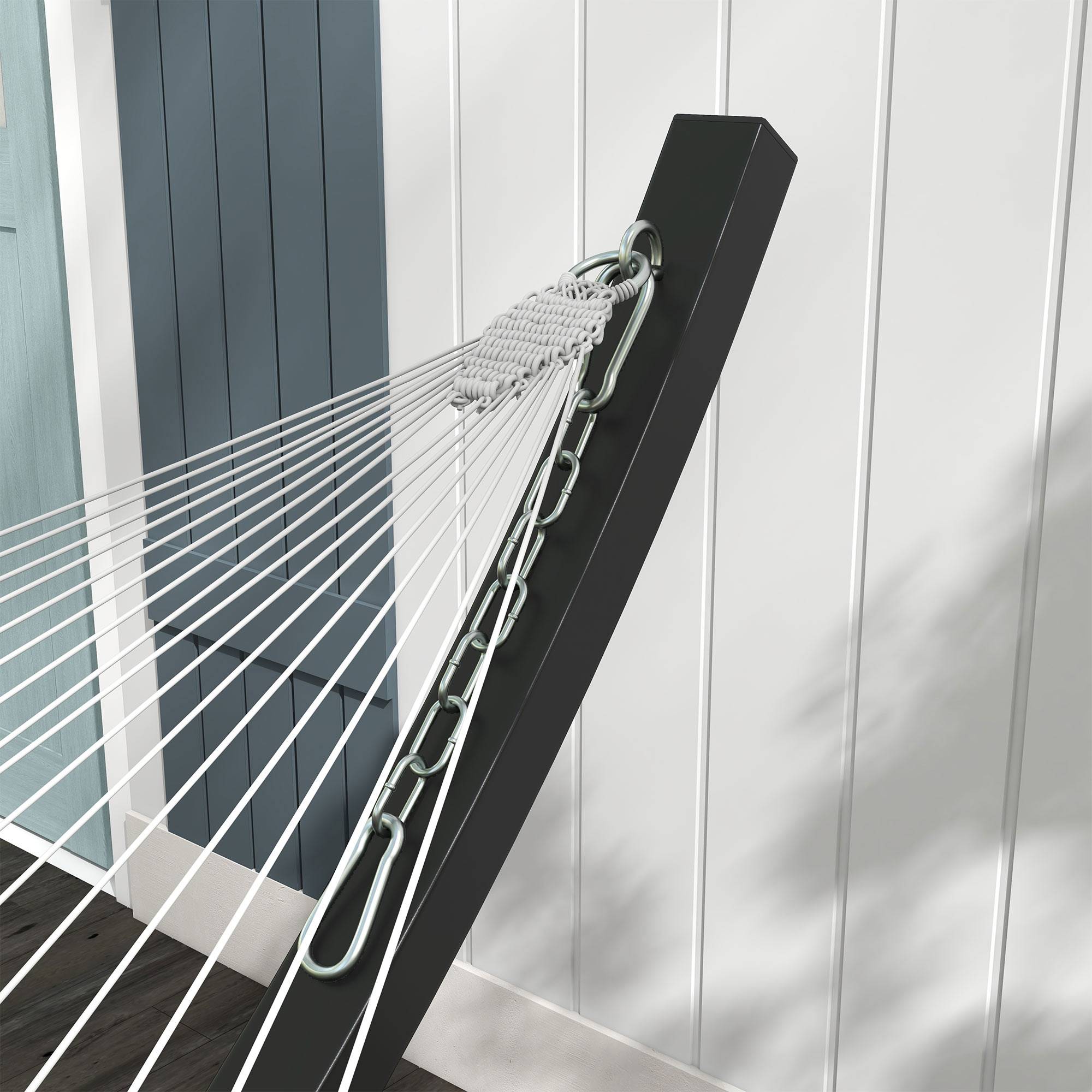 Support Pied de hamac Structure Robuste métal époxy, longueur 360 cm pour hamacs de 270 à 330 cm, gris - Image 9