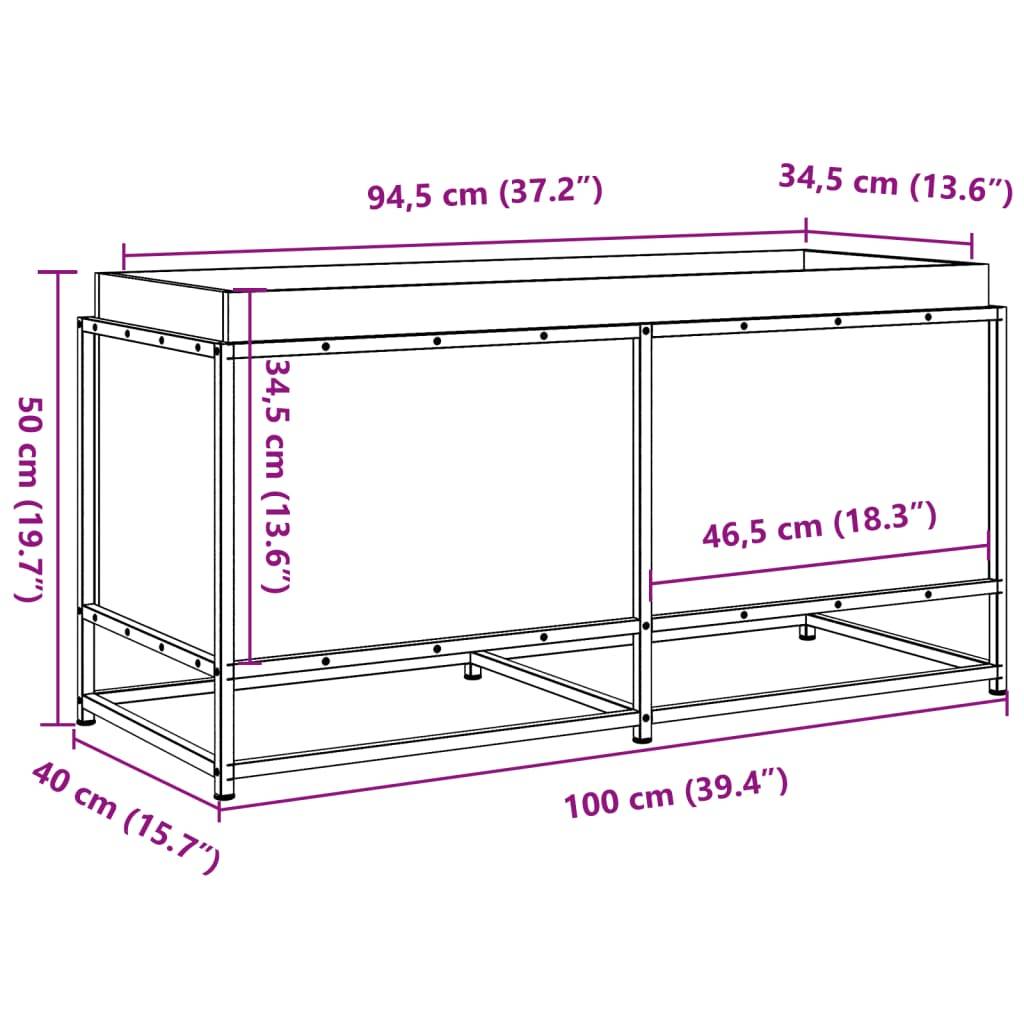 Maison Chic - Jardinière, Bac à fleurs, Pot de fleurs 100x40x50 cm bois de pin imprégné - Imagen 10