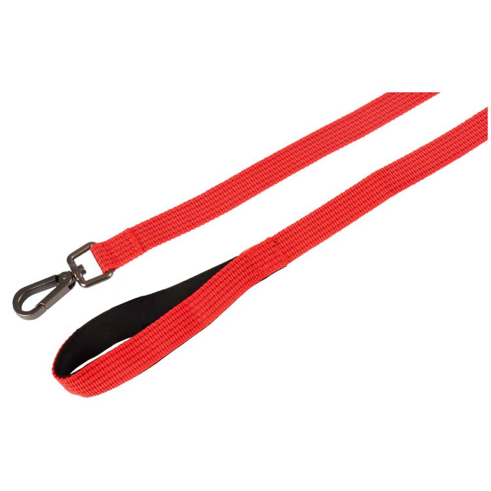 Laisse jannu rouge 1 mètre x 15 mm  pour chien. - Image 1