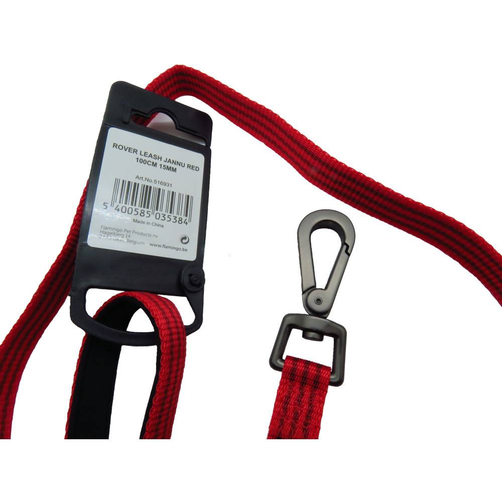Laisse jannu rouge 1 mètre x 15 mm  pour chien. - Image 4