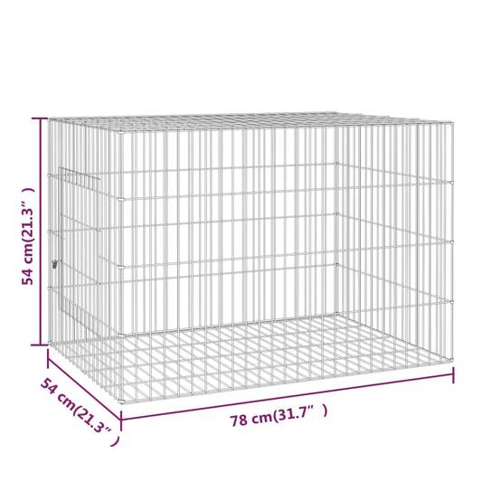 Cage à lapin - Cage extérieur/intérieur 78x54x54 cm Fer galvanisé - Image 7