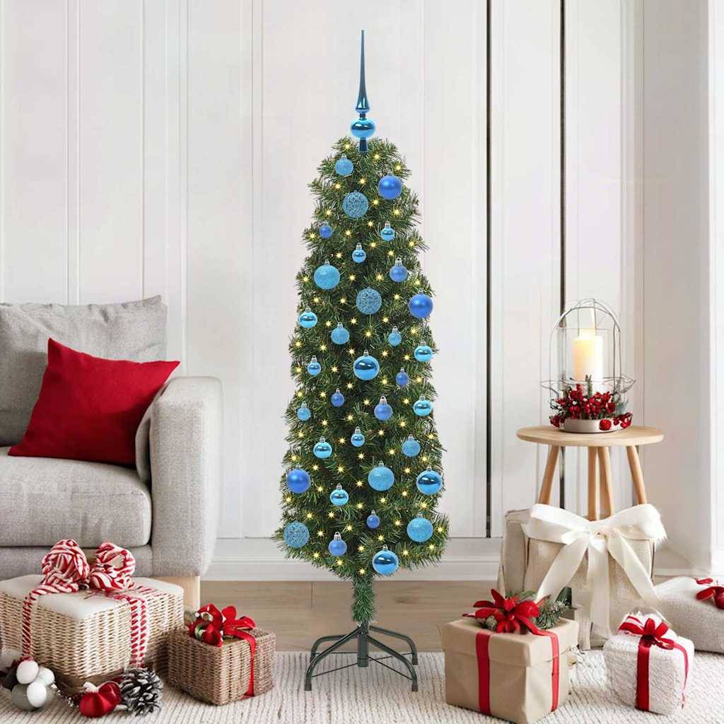 ComfortXL - Sapin Artificiel 150 cm Prêt à Décorer, avec Guirlande LED USB et 61 Boules – ComfortXL Outdoor Living - Image 1