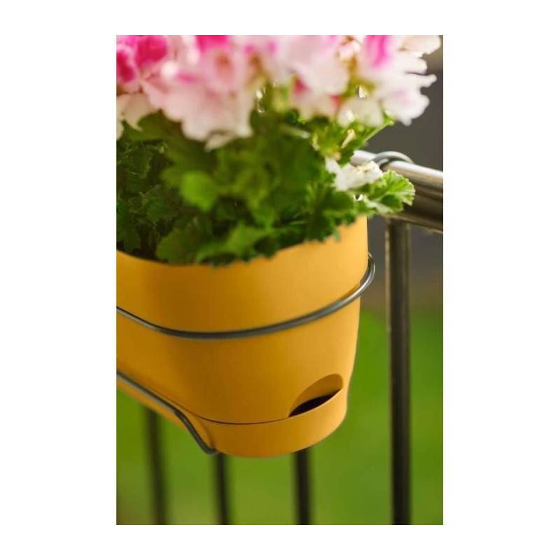 Elho - Planteur Rectangle Vibia - Plastique - Réservoir - ø70 - Rose Poussiere - Imagen 4