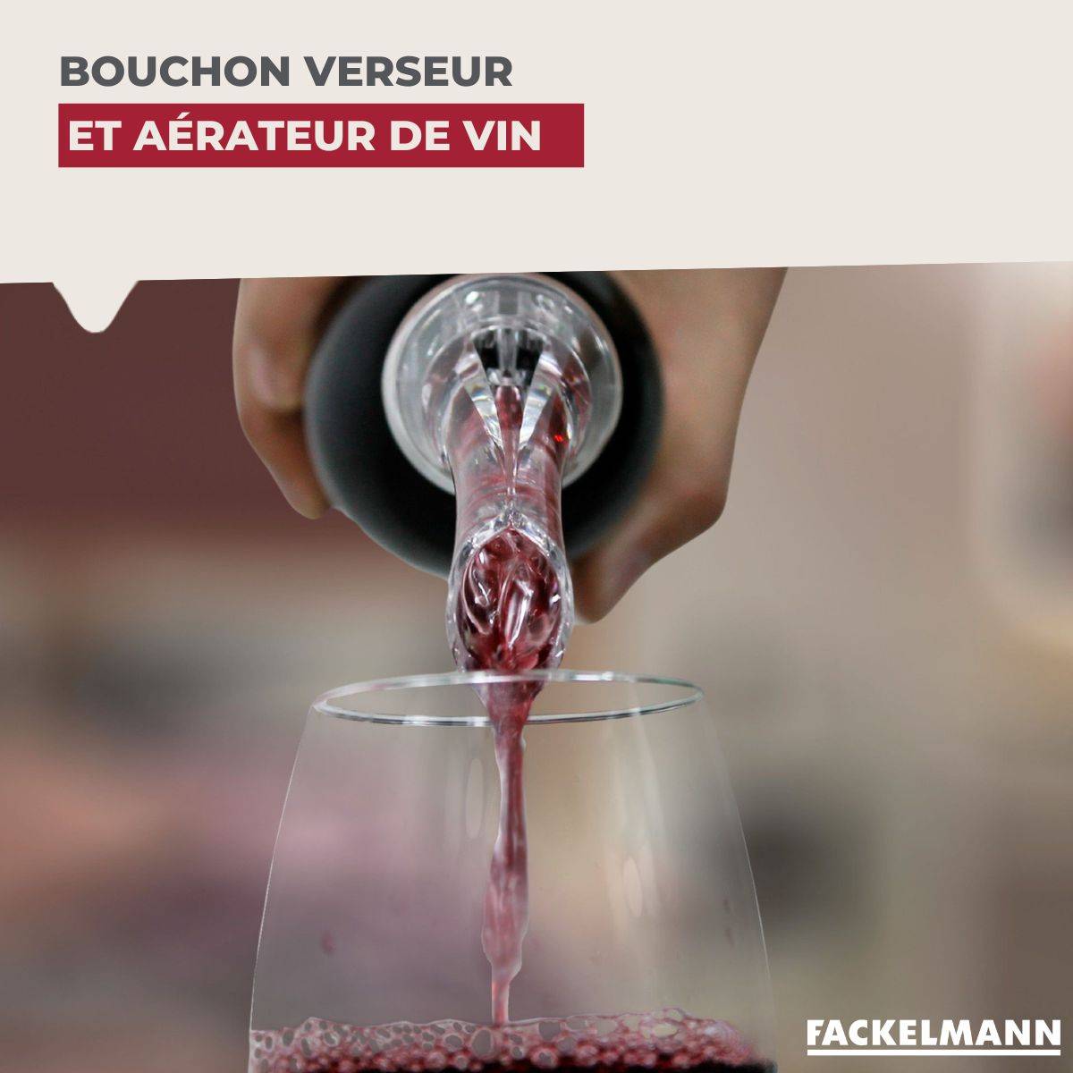 Bouchon verseur et aérateur de vin Fackelmann Bar Concept - Image 2