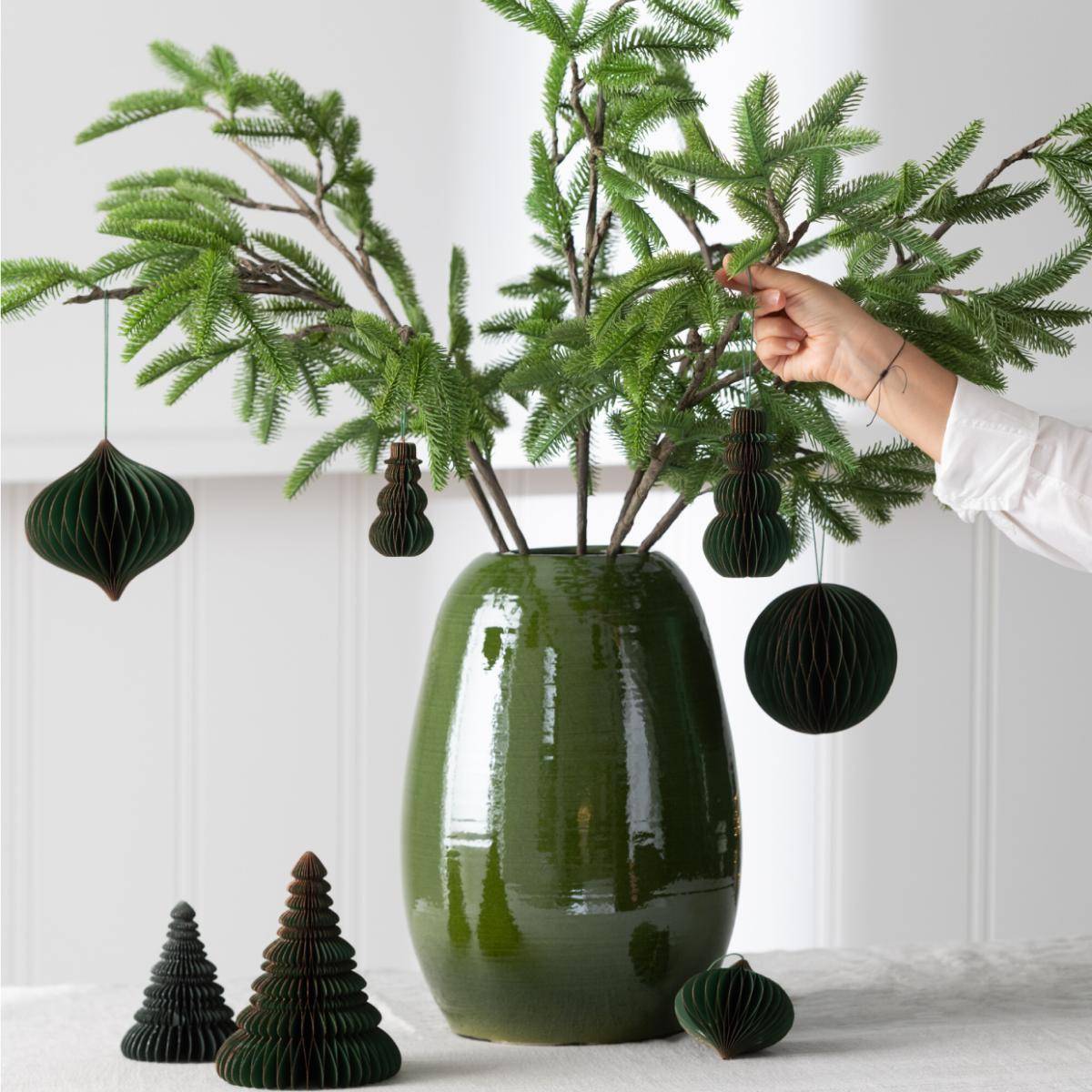 J-Line - Vase Design en Porcelaine "Lola" 40cm Vert - Image 2