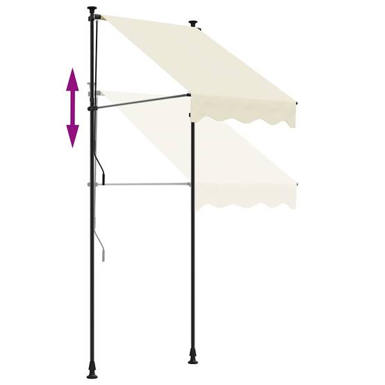 Vidaxl - Auvent rétractable crème 150x150 m tissu et acier vidaXL 368744 - Image 10
