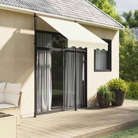 Vidaxl - Auvent rétractable crème 150x150 m tissu et acier vidaXL 368744 - Image 1