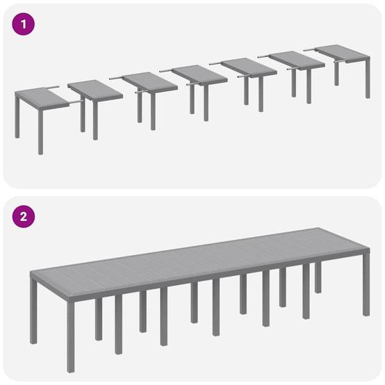 Grand Salon de Jardin 15 pcs Poly Rotin Confortable pour Famille et Amis Gris Clair – ComfortXL Outdoor Living - Image 8