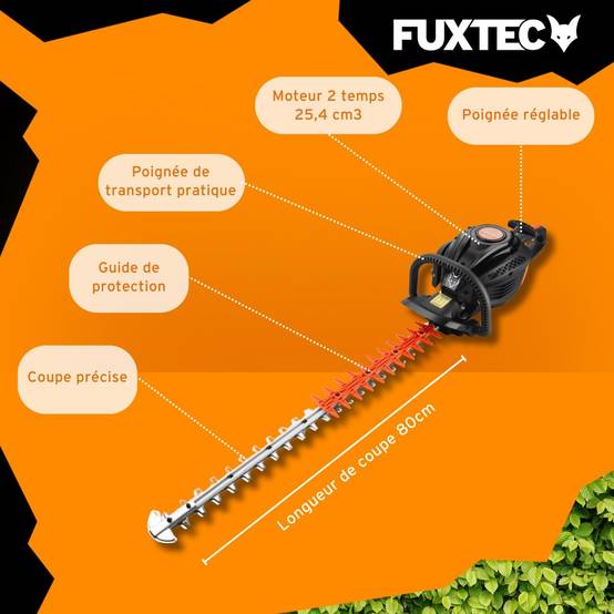 FUXTEC - Taille-haies thermique professionnel - FUXTEC FX-MHP126 - 25,4cm3 lame 80cm - Image 6