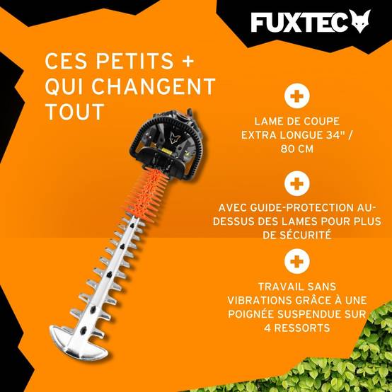FUXTEC - Taille-haies thermique professionnel - FUXTEC FX-MHP126 - 25,4cm3 lame 80cm - Image 4