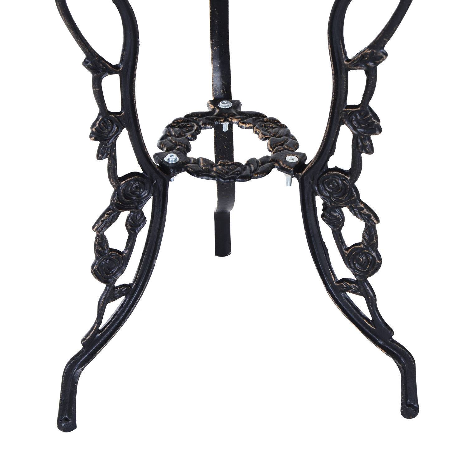 Ensemble de jardin pour 2 personnes, salon de jardin, coin salon, ensemble de balcon, ensemble de mobilier de balcon, table et chaises, bronze - Image 9