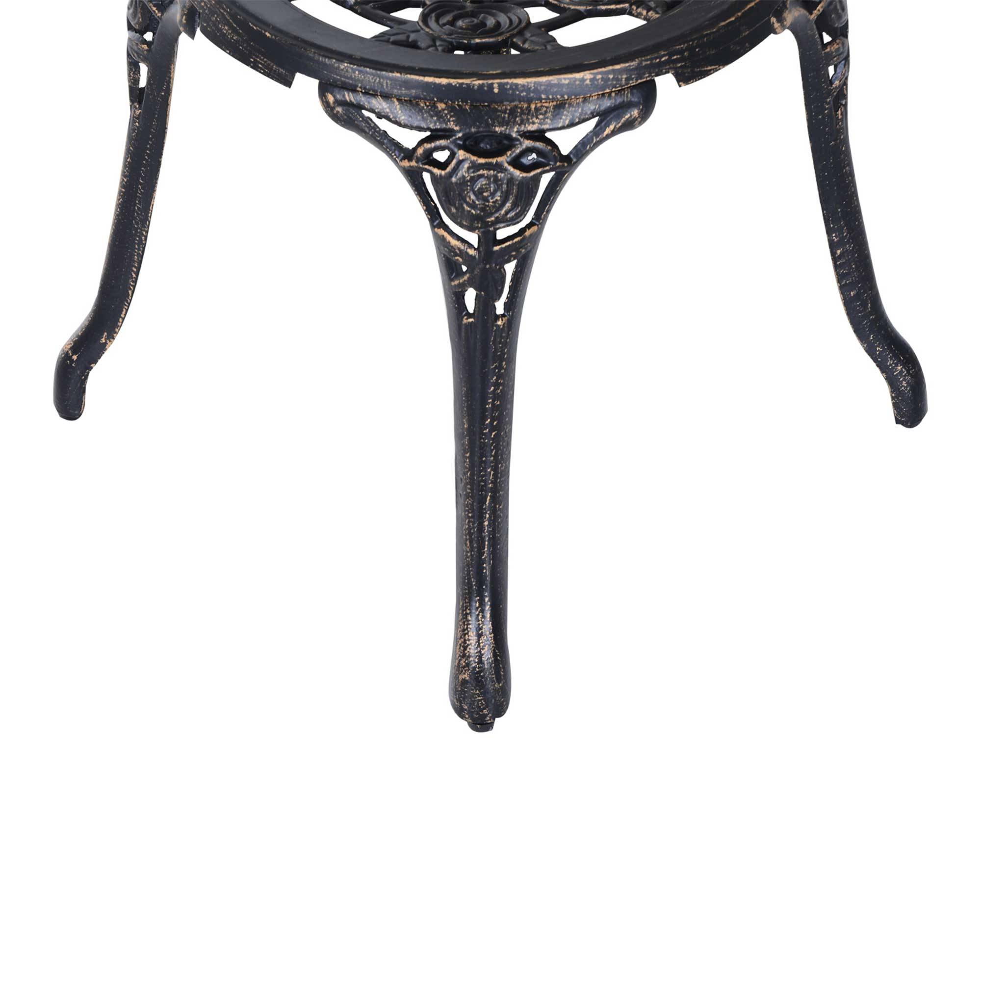Ensemble de jardin pour 2 personnes, salon de jardin, coin salon, ensemble de balcon, ensemble de mobilier de balcon, table et chaises, bronze - Image 10