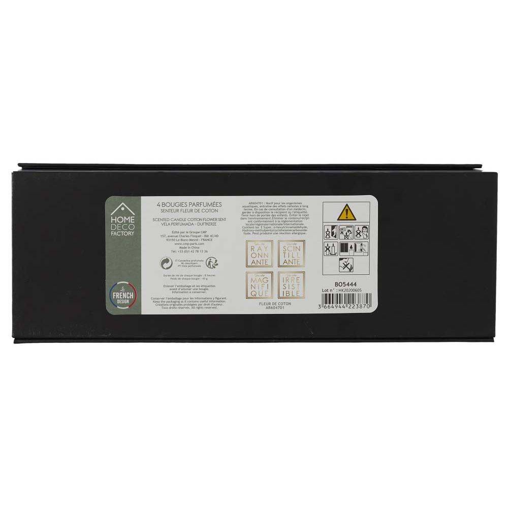 The Home Deco Factory - Coffret de 4 bougies senteur fleur de coton You are - Imagen 4