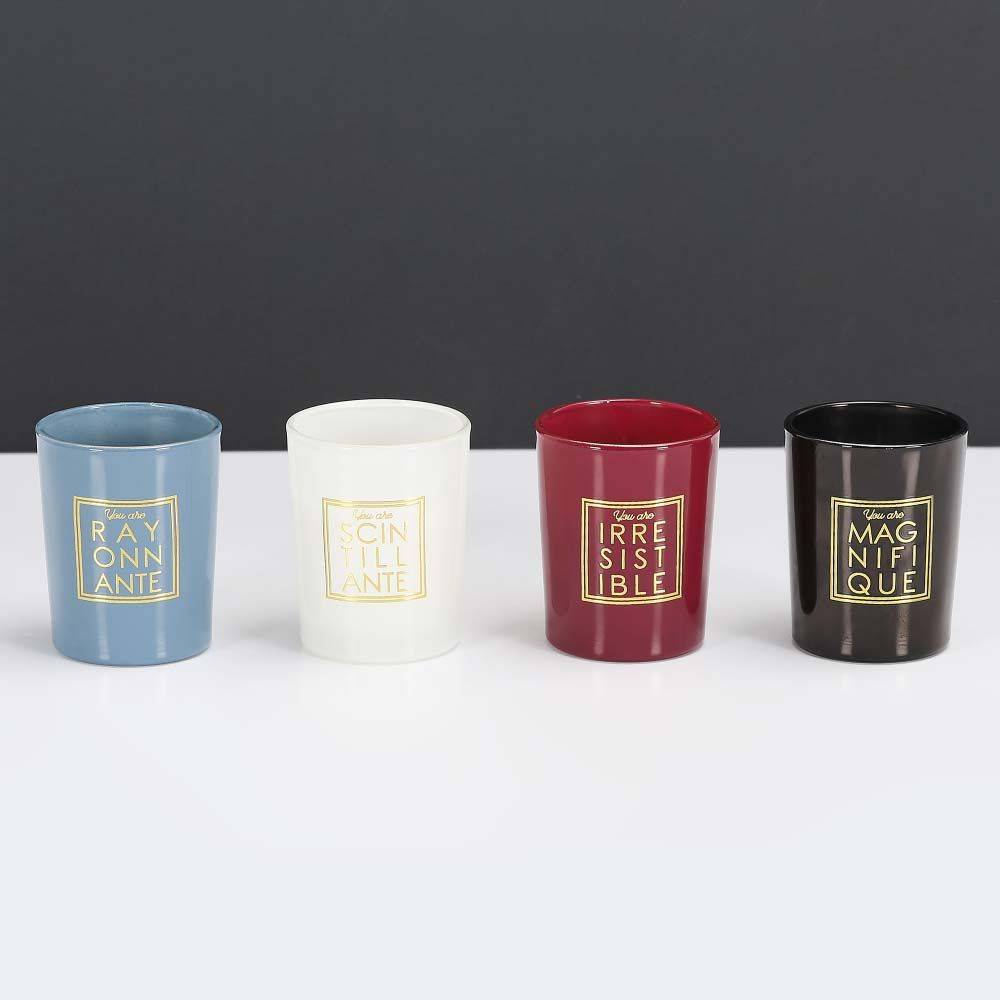 The Home Deco Factory - Coffret de 4 bougies senteur fleur de coton You are - Imagen 3